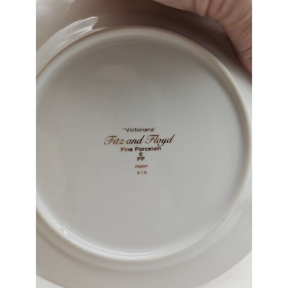 Fitz & Floyd "Victoriana" - 6.5" Porcelain Bread Plate Lot Of 4 Excellent - Picture 3 of 6
